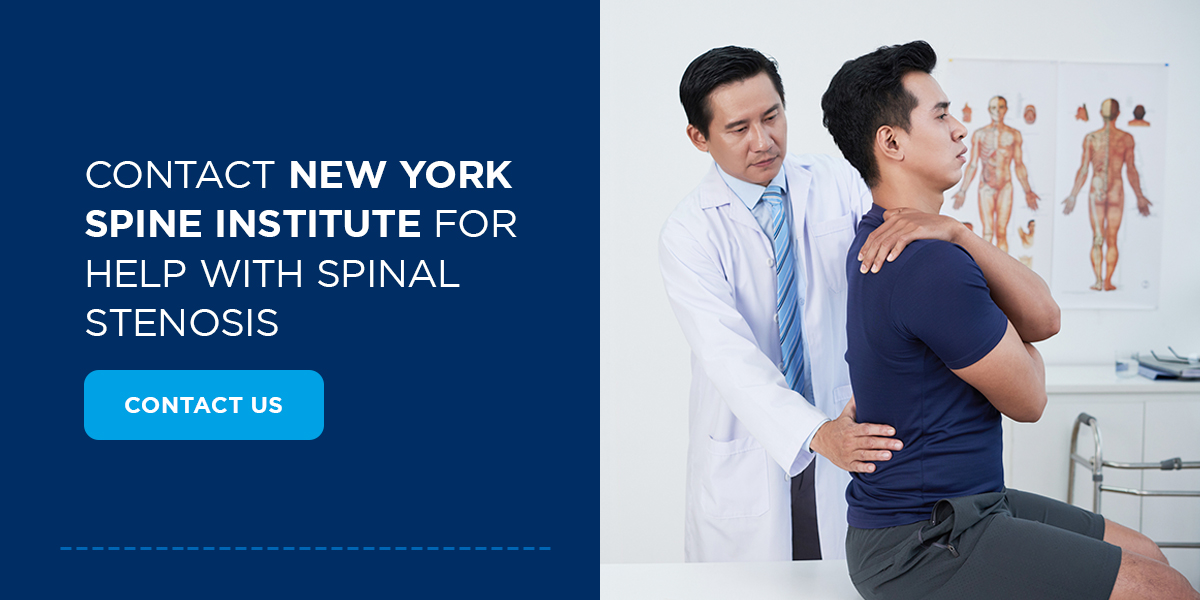 Contactez le New York Spine Institute pour obtenir de l'aide en cas de sténose vertébrale