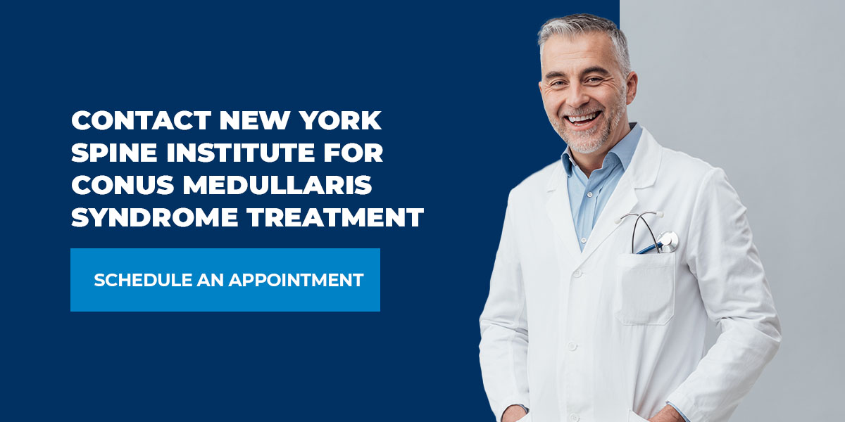 Póngase en contacto con el New York Spine Institute para el tratamiento del cono medular.  